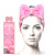 Ruby Face Fluffy Bow Microfiber Spa Headband Pink Dots
